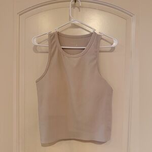Jockey Sleeveless Cropped Tank top Tan Size XL EUC